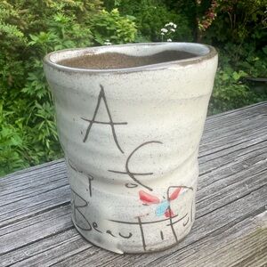 A Cup Of Beautiful Art Pottery ZPOTS Vermont Eric Hendrick 4”Ht. X 3” W Handmade